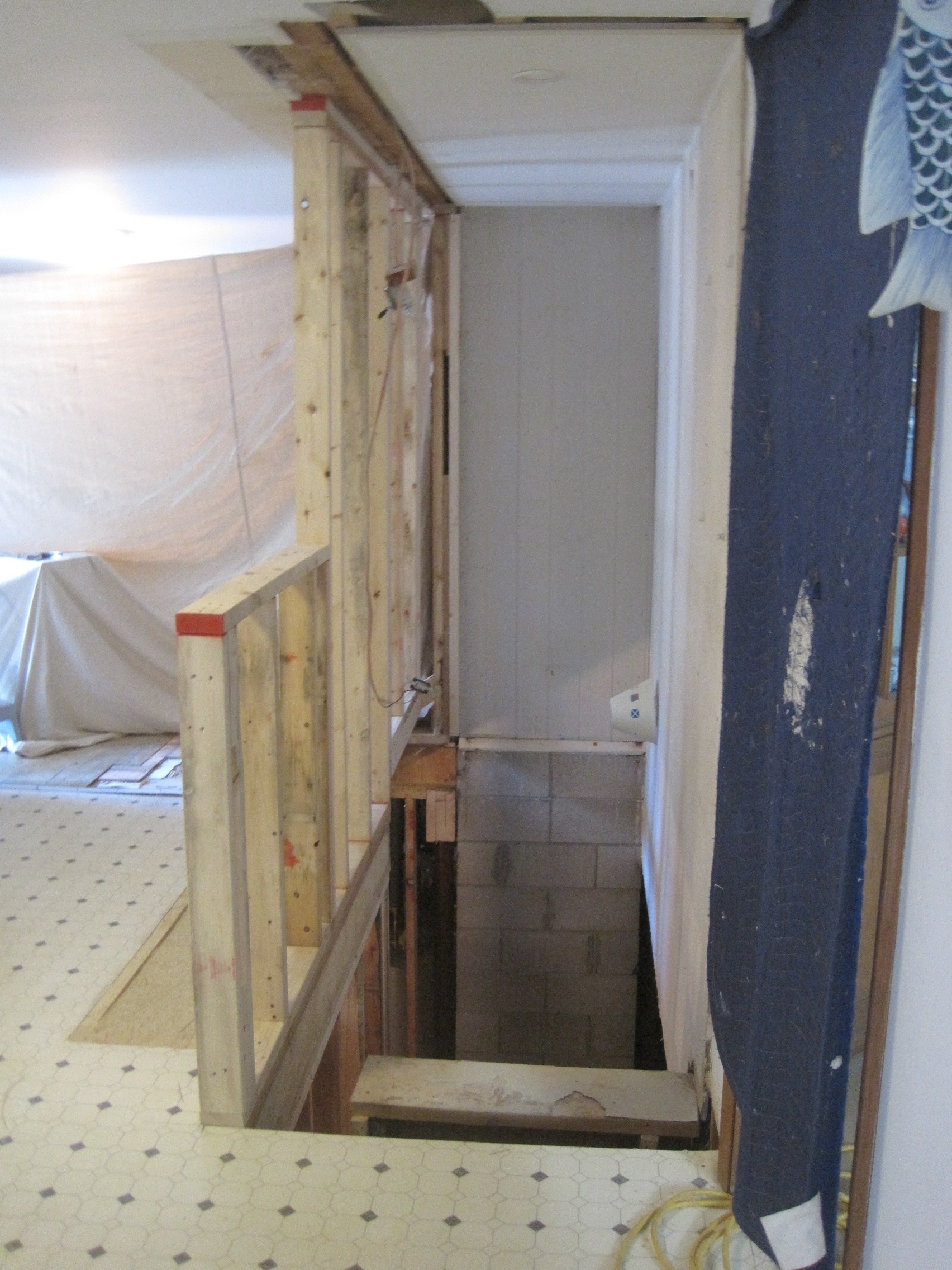 Framing basement stair first floor walls | Home Improvement Blog